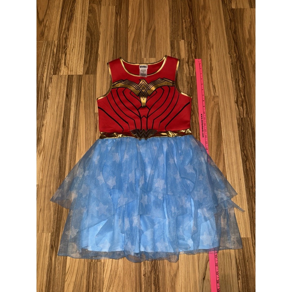 Wonder Woman WW84 Girls Tulle Cosplay‎ Tutu Dress Halloween Costume Sz XL 14/16
